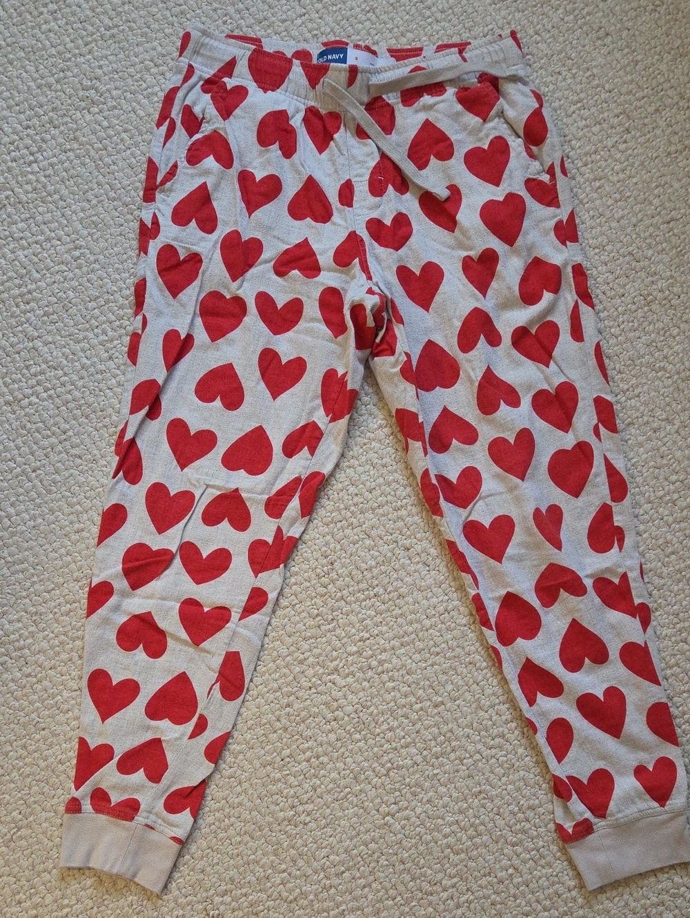 Old Navy Pajama Pants with Red Heart Print